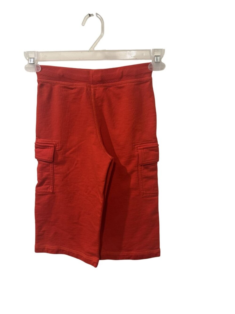 Hanna Andersson Boys Red Cotton Cargo Shorts Sz 130 (Size 8) With Drawstring Wai